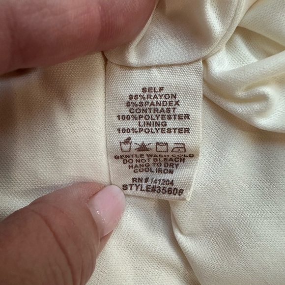 Hem & Thread Ivory Sleeveless Dress Layer Church Neutral Boho Flowy Stretchy SzL - Picture 8 of 9